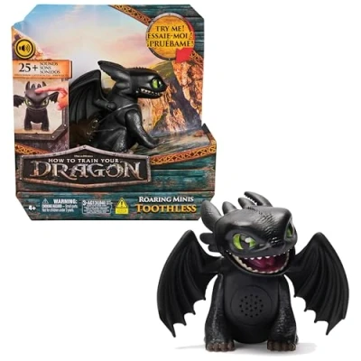 Imagen de Dreamworks Dragons How to Train Your, Roaring Minis Toothless, Interactive Dragon Toy with 25 Sounds, Kids Toys for Boys &amp; Girls Ages 4 up, Multicolor, Mini DESDENTAO (Spin Master 6074239)