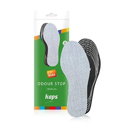 Imagen de Las Mejores Plantillas De Zapatos Para Niños Tecnología Eliminadora Del Mal Olor Con Espuma Transpirable Todos Los Tamaños Corte Tallas Kaps Odor Stop Kids
