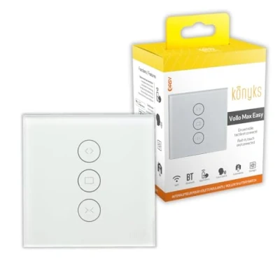 Imagen de Konyks Vollo MAX Easy Interruptor de persianas WiFi + BT, retroiluminación controlable, Compatible con Alexa y Google Home, automatizaciones fáciles.