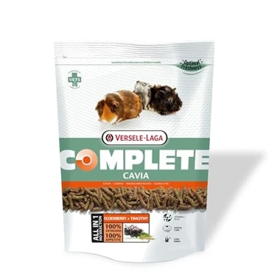 Imagen de Versele Laga Complete Cavia nutrición Todo en uno 500 g Pellets para cobayas Contiene heno Timothy Enriquecido con Bayas de saúco y Hierbas aromáticas