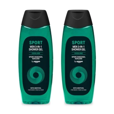 Imagen de by Amazon Gel deportivo para hombre 3 en 1, 2 x 500 ml