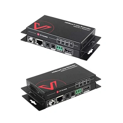 Imagen de AV Access 4K HDMI Extender (HDBaseT) hasta 70m (230 pies), UHD 4K@60Hz/30Hz HDR10 y 3D, Gestión EDID, CEC, HDCP 2.2, PoE Bidireccional + IR RS232, Latencia Cero sobre Cat5e/6a/7, Enchufar Usar