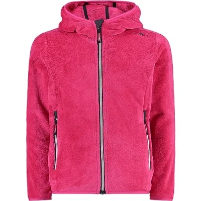 Imagen de CMP Chaqueta Kid G con capucha fija, Titanio Rojo Fluo, 98