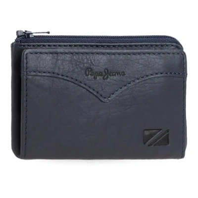 Imagen de Pepe Jeans Jacket Monedero con Tarjetero Azul 11x7x1,5 cms Piel by Joumma Bags