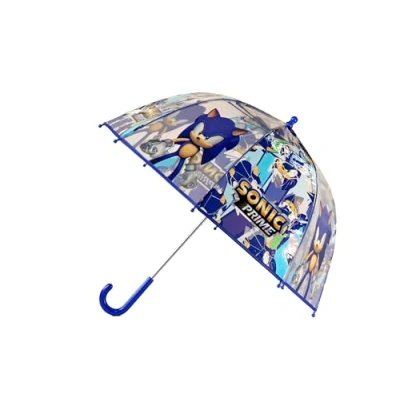 Imagen de CyP Brands Sonic Paraguas infantil, Burbuja, Transparente, manual, 48 cm., Multicolor, Producto Oficial
