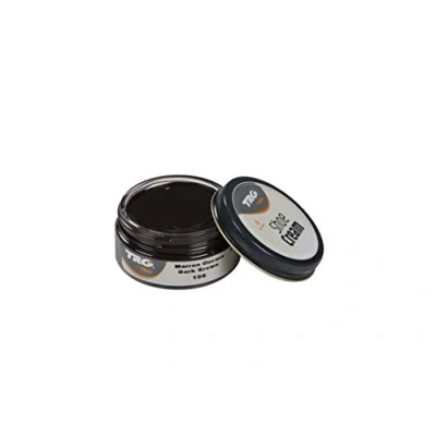 Imagen de TRG The One Crema Protectora para Calzado de Cuero a base ceras Betún Zapatos Piel y Sintética Nutre, da brillo mantiene el color Shoe Cream #106 Marrón Oscuro, 50ml