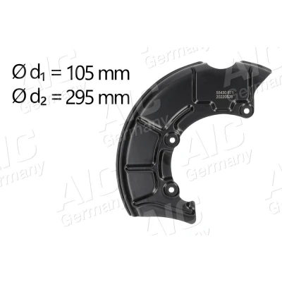 Imagen de AIC 55430 Chapa Protectora de Disco Freno Eje delantero, izquierda SEAT: Leon I Hatchback, AUDI: TT Coupé, A3 VOLKSWAGEN: Golf 4