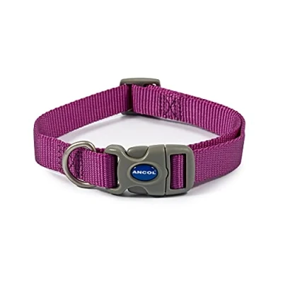 Imagen de Ancol Viva Collar Ajustable de Ajuste rápido, Color Morado, tamaño 2 5 para Adaptarse a 30 50 cm, Resistente la Intemperie