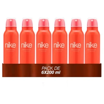 Imagen de NIKE Coral Crush, Desodorante Mujer Spray, Pack de 6 x 200 ml, Antimanchas para Todo Tipo Piel, 0% Sales Aluminio, Larga Duración, Fragancia Floral Afrutada