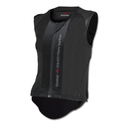 Imagen de Swing Waldhausen P06 Chaleco Protector de Espalda para Montar a Caballo Adultos y niños, Color Negro