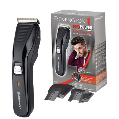 Imagen de Remington Máquina de Cortar Pelo Pro Power, Cortapelos con Cable e Inalámbrico, Cuchillas Acero Avanzado, 2 Peines Ajustables, 40 min Autonomía, Piloto Indicador Carga, Cepillo Limpieza HC5200