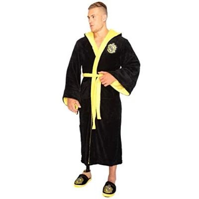 Imagen de Harry Potter Bata Albornoz Negro Hufflepuff House Hombre