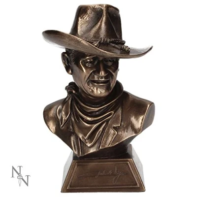 Imagen de Nemesis Now John Wayne Figura Decorativa de Busto (18 cm, Resina), Color Bronce