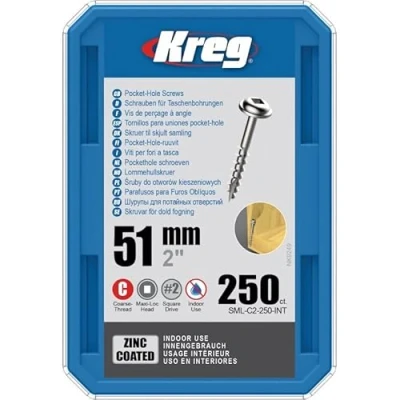 Imagen de 250 tornillos Kreg 51 mm SML C2 INT
