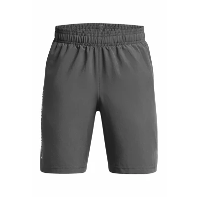 Imagen de Under Armour TECH Wordmark Pantalón corto de deporte Castlerock para niños, Talla: 7a,