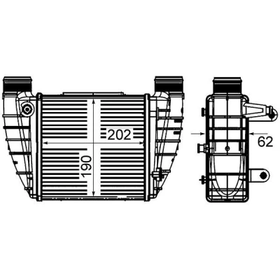 Imagen de MAHLE ORIGINAL CI 421 000S Intercooler AUDI: A4 B7 Avant, Berlina