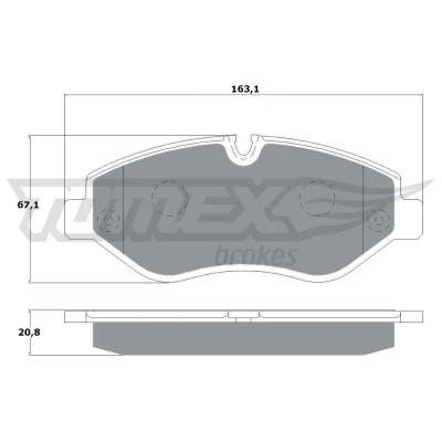 Imagen de TOMEX brakes TX 14 25 Juego de pastillas freno Eje delantero preparado para indicador desgaste MERCEDES BENZ: Viano, Clase ML, Vito Mixto