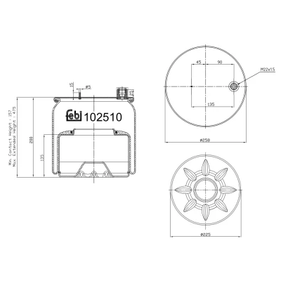 Imagen de Fuelles, suspensión neumática FEBI BILSTEIN 102510