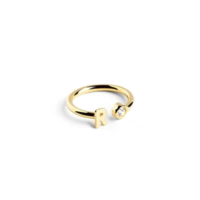 Imagen de Singularu Personalizado Letter Anillo, Mujer, Talla: One Size, Letra r oro
