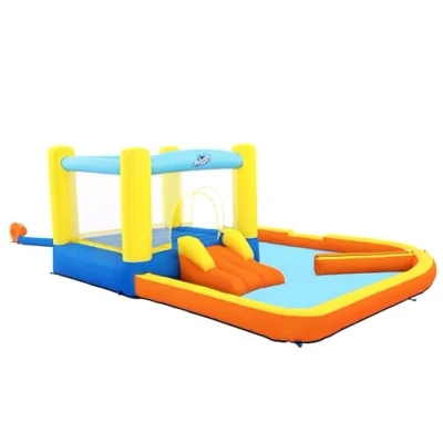 Imagen de BESTWAY 8321900 Does Not Apply Parque Acuatico con Cama Elastica Hinchable 365x340x152 cm. Inflador Electrico Incluido, Multicolor, Talla única (53381)