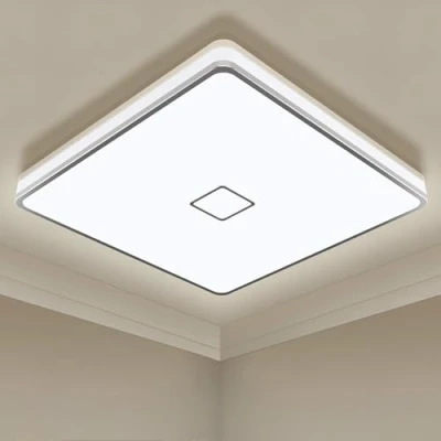Imagen de Plafon Techo LED 24W Lámpara de Moderna Cuadrada Airand Downlight Panel Superficie Impermeable IP44 Plafón Para Baño Dormitorio Cocina Balcón Pasillo Comedor Sala Blanco Neutro 4000K