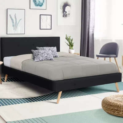 Imagen de Cama estilo escandinavo 160x200 cm negro