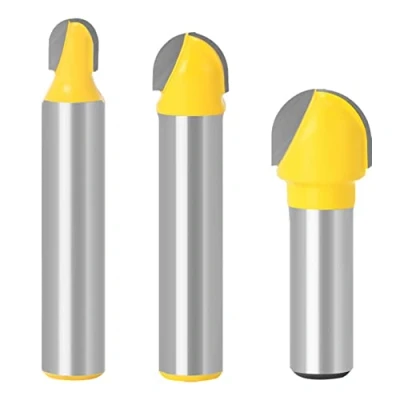 Imagen de WSOOX fresa redonda de 8 mm para nariz Cove Core Box, metal duro, fresadora boca, bola, madera (1/4&quot;, 3/8&quot;, 1/2&quot;)