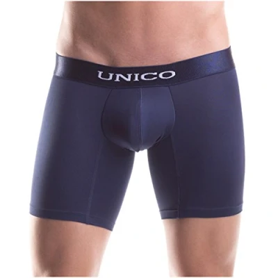 Imagen de Unico Boxer Medio Profundo Microfibra Ropa Interior para Hombres, Azul Oscuro, Ta. G