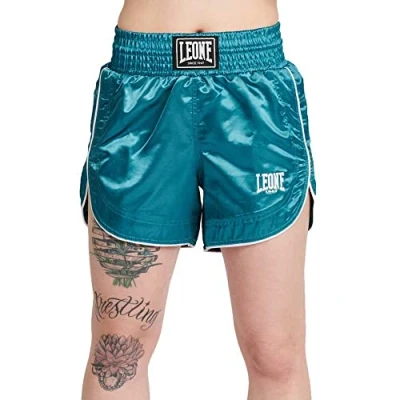 Imagen de LEONE 1947, Pantalón Corto Kick Thai Básico W, Mujer, Verde Azulado, L, AB801