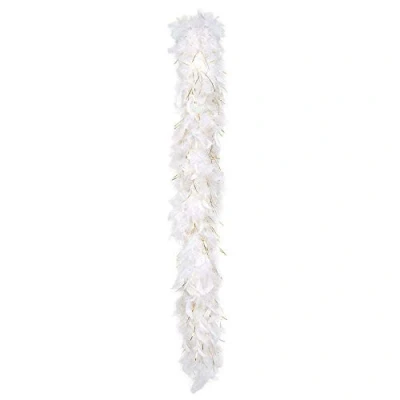 Imagen de Boland 29688 Boa de Plumas Glamour, sólido, color blanco oro, Talla única (Ciao Srl 29688)