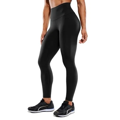 Imagen de CRZ Yoga Mujer Tight Deportivas Leggins elásticas Cintura Alta para y Ejercicio 71cm Negro 42