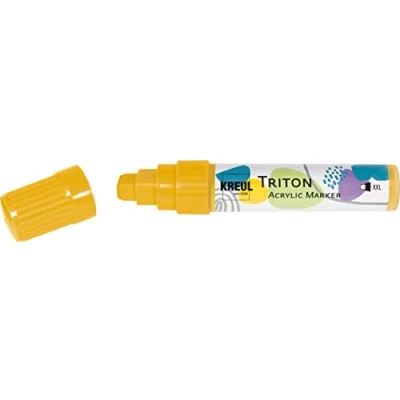 Imagen de KREUL 17930 Triton Acrylic Marker XXL, Gold, Line Width Approx. 15 mm, Water Based, Semi Matte Drying, Paint Pen for Designing Paper, Wood, Stone and Much More