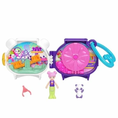 Imagen de Polly Pocket Set de juego compacto mini mundo mascotas Pandita para niñas 4 años o más