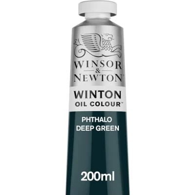 Imagen de Winsor &amp; Newton Winton Pintura al óleo, verde ftalo oscuro, 200 ml