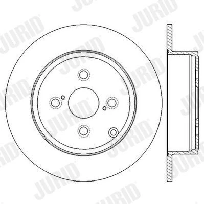 Imagen de JURID 562600JC Disco de freno 279 9 4 100 macizo revestido sin tornillos TOYOTA: Corolla IX Berlina, Hatchback, Verso