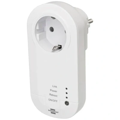 Imagen de Brennenstuhl Connect Enchufe inteligente WiFi con emisor de 433 MHz WA 3600 LRF01 (Toma corriente 2,4 GHz compatible Alexa, Google Assistant)