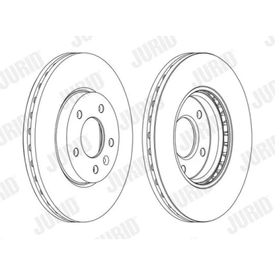 Imagen de JURID 562631JC 1 Disco de freno 300 26 5 ventilado revestido con tornillos OPEL: Astra J Hatchback, GTC, Zafira C Tourer