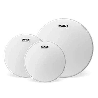 Imagen de Evans UV2 Pack de parches tom rugosos, Estándar (12&quot;, 13&quot;, 16&quot;)