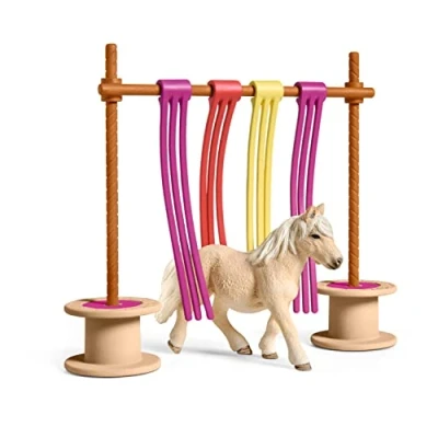 Imagen de Schleich 42484 Farm World play set cortina de aleteo ponis, juguetes a partir 3 años
