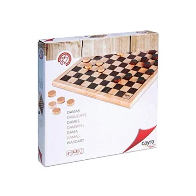 Imagen de Cayro Damas + 7 Años Modelo de Madera Juego Mesa para Niños y Adultos Derrota a tu Oponente en el Menor Tiempo Posible 2 Jugadores