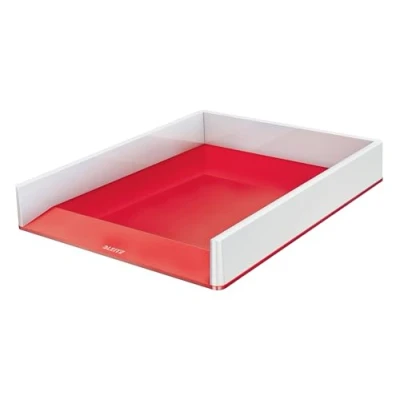 Imagen de Leitz WOW Bandeja Organizadora de Escritorio, para Papel A4, Blanco/Rojo, 53611026
