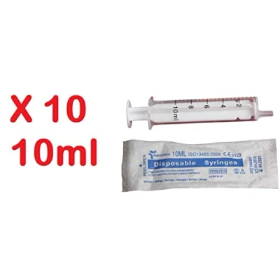 Imagen de PintoMed Pack Jeringa Desechable Esteril 2 Partes 10 x ml Luer Slip Paquete de unidades