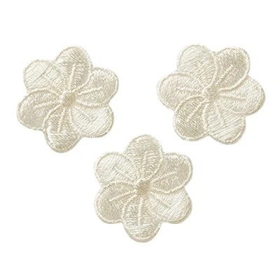 Imagen de Mono Quick GmbH Aplicaciones para niños y niños; se Puede Planchar, diseño de Flores, Color Crema, 3 Unidades