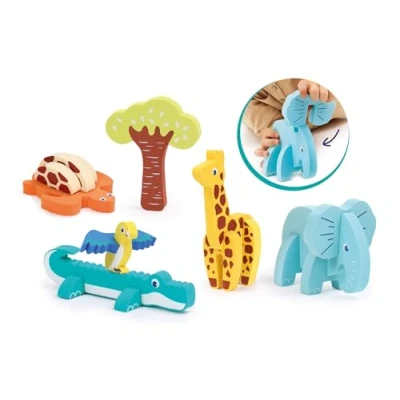 Imagen de Ludi Puzzle de espuma 3D Juguete despertar Juego construcción A partir 18 meses Estimula la motricidad y desarrolla imaginación piezas para montar 5 animales