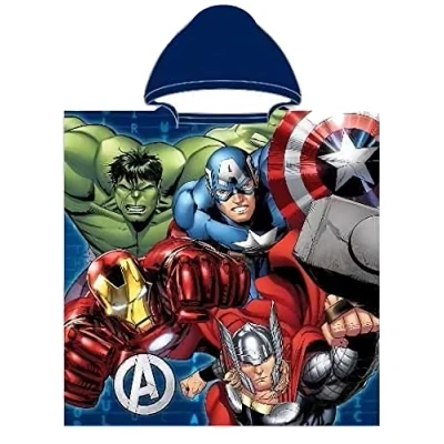 Imagen de FACTORY CR Poncho Toalla Playa Microfibra 50x100cm de Avengers AV2007