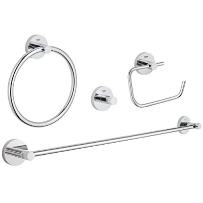 Imagen de GROHE 40823001 Juego de accesorios esenciales 4 en 1 Cromo