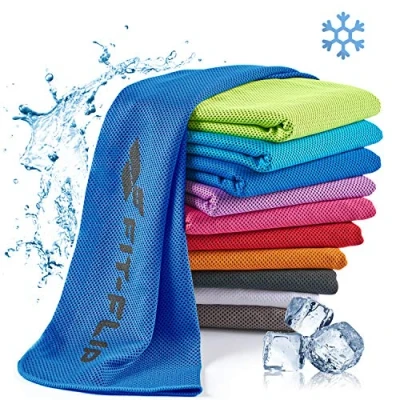 Imagen de Fit Flip Toalla de enfriamiento 120x35cm, Deporte refrescante, fría, Airflip Cooling Towel, Microfibra Color: Azul Oscuro, tamaño: 120x35cm