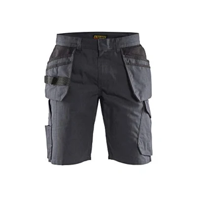 Imagen de Blaklader 149413309699C58 Pantalones cortos con bolsillos para uñas, color gris medio, negro, talla C58