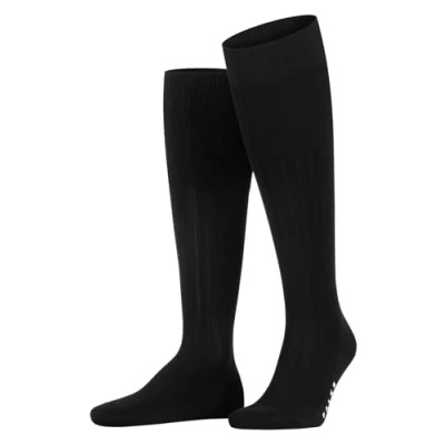 Imagen de FALKE Milano M KH algodón fil d&#039;Écosse largo unicolor 1 par, Calcetines largos Hombre, Negro (Black 3000), 41 42
