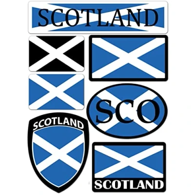 Imagen de Biomar Labs® 7pcs Pegatina Bandera de Escocia Scotland Flag Vinilo Adhesivo Sticker Coche Casco Motos Ciclomotores Bicicleta Ordenador Portátil D 17